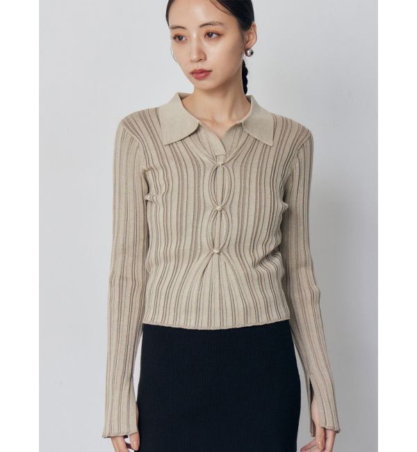 MURUA「フロントピンチニット」|ニット・セーター|ベージュ