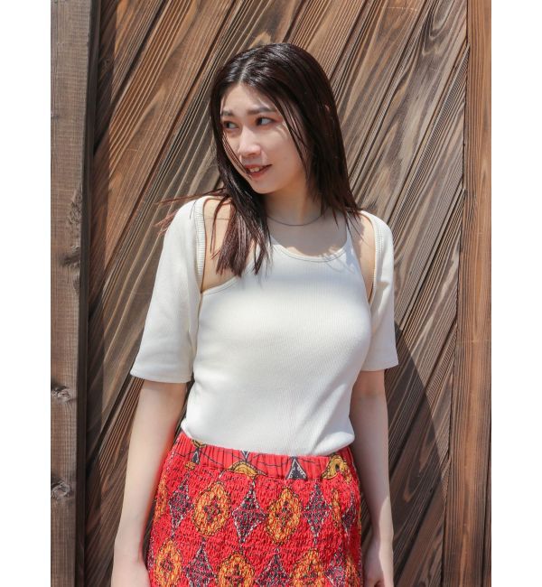 Ungrid「キャミデザインアンサンブル」|Tシャツ・カットソー|