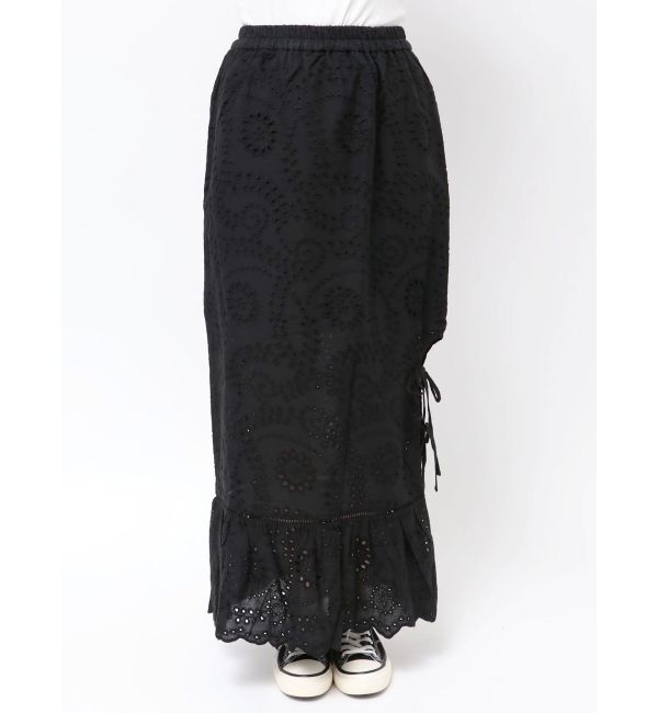 Ungrid「カットワークレースコンビスカート」|スカート|