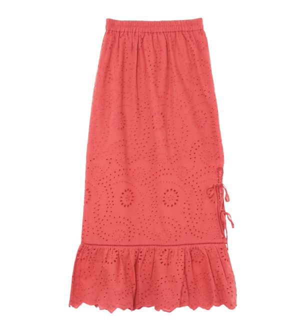 Ungrid「カットワークレースコンビスカート」|スカート|