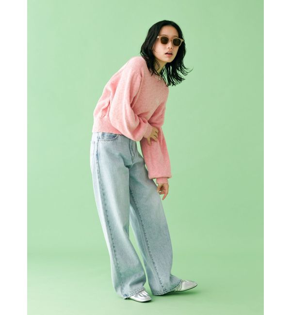 Ungrid「【WEB限定】エンブロイダリーコットン混スラブニット」|ニット・セーター|