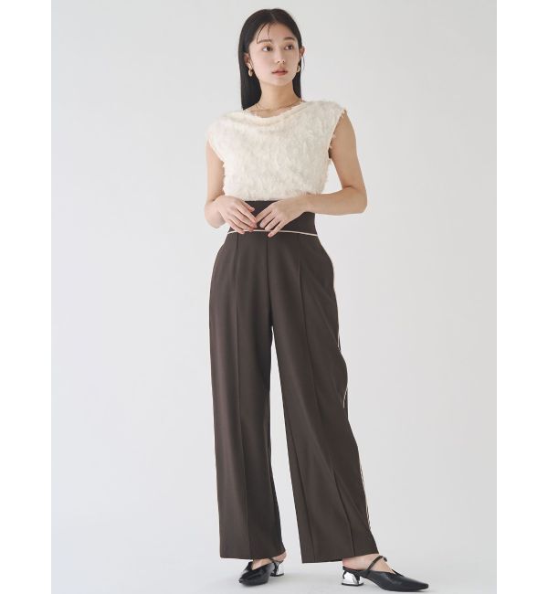 LAGUNAMOON「カットジャガードドレープブラウス」|シャツ・ブラウス|