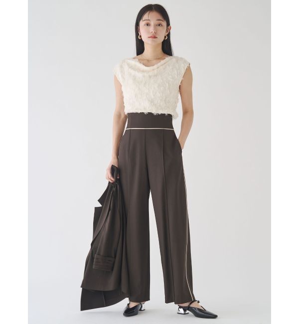 LAGUNAMOON「カットジャガードドレープブラウス」|シャツ・ブラウス|