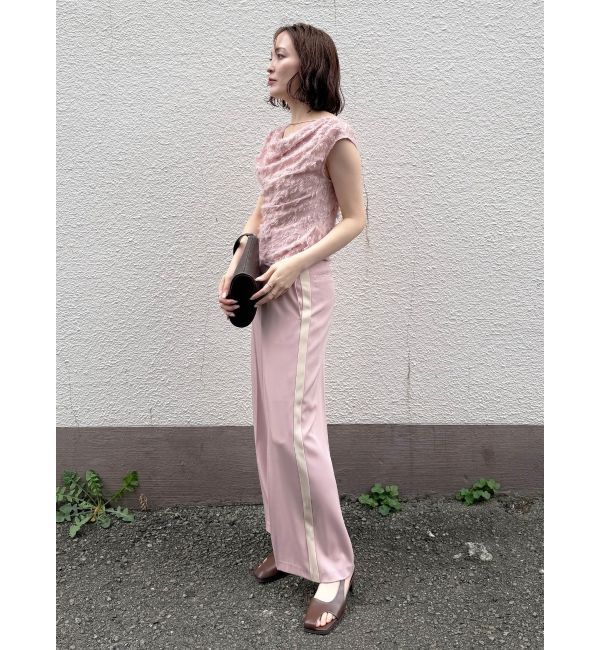 LAGUNAMOON「カットジャガードドレープブラウス」|シャツ・ブラウス|