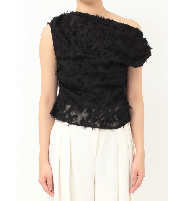 LAGUNAMOON「カットジャガードドレープブラウス」|シャツ・ブラウス|