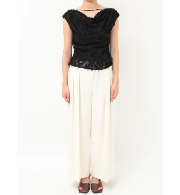 LAGUNAMOON「カットジャガードドレープブラウス」|シャツ・ブラウス|