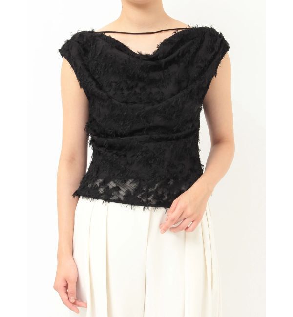 LAGUNAMOON「カットジャガードドレープブラウス」|シャツ・ブラウス|