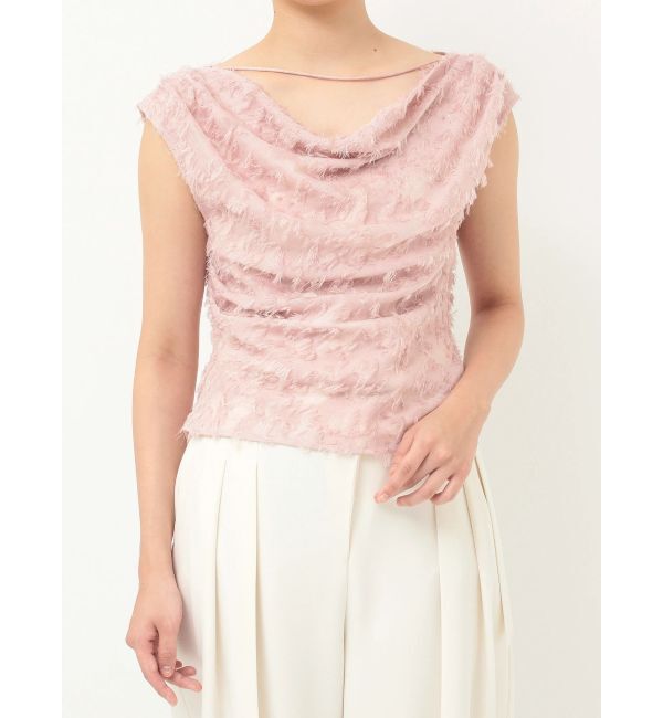 LAGUNAMOON「カットジャガードドレープブラウス」|シャツ・ブラウス|