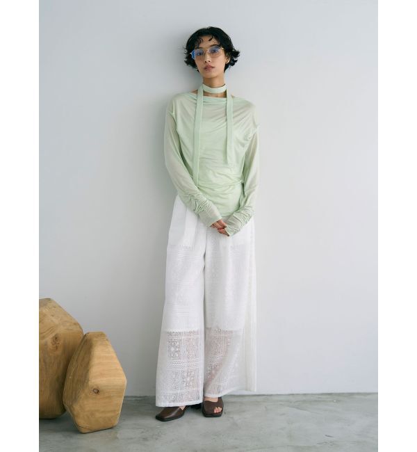 LAGUNAMOON「ドレープボウタイカットトップス」|Tシャツ・カットソー|