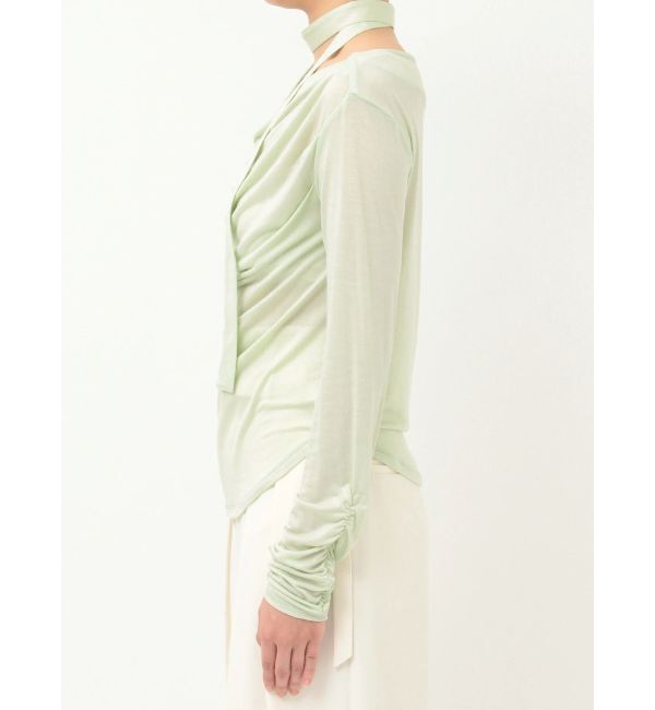 LAGUNAMOON「ドレープボウタイカットトップス」|Tシャツ・カットソー|