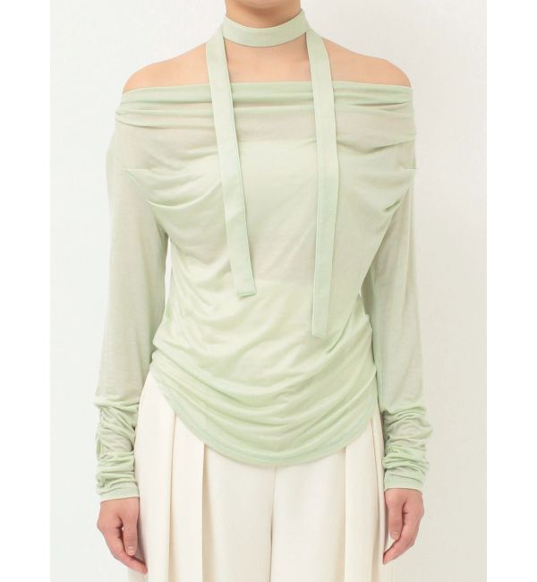 LAGUNAMOON「ドレープボウタイカットトップス」|Tシャツ・カットソー|