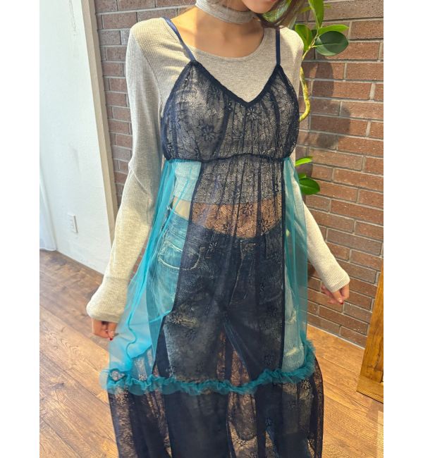 EVRIS「レースコンビロングキャミワンピース」|ワンピース|