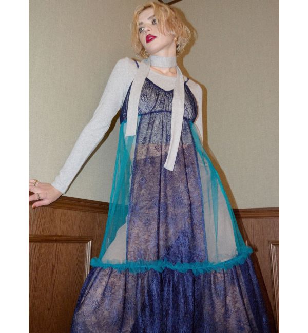 EVRIS「レースコンビロングキャミワンピース」|ワンピース|