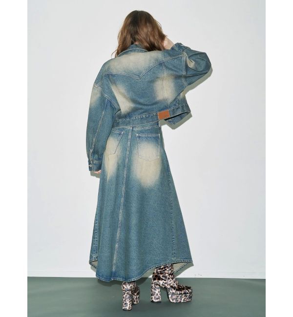 EVRIS「グラデーションデニムショートライダース【セットアップ着用可能】」|デニムジャケット|