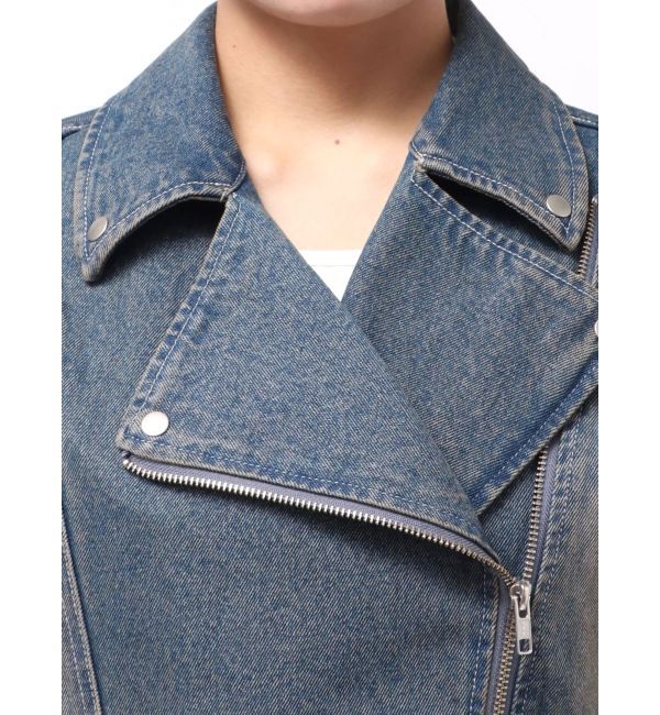 EVRIS「グラデーションデニムショートライダース【セットアップ着用可能】」|デニムジャケット|