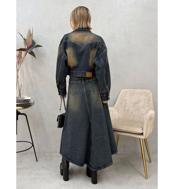 EVRIS「グラデーションスリットロングデニムスカート【セットアップ着用可能】」|スカート|