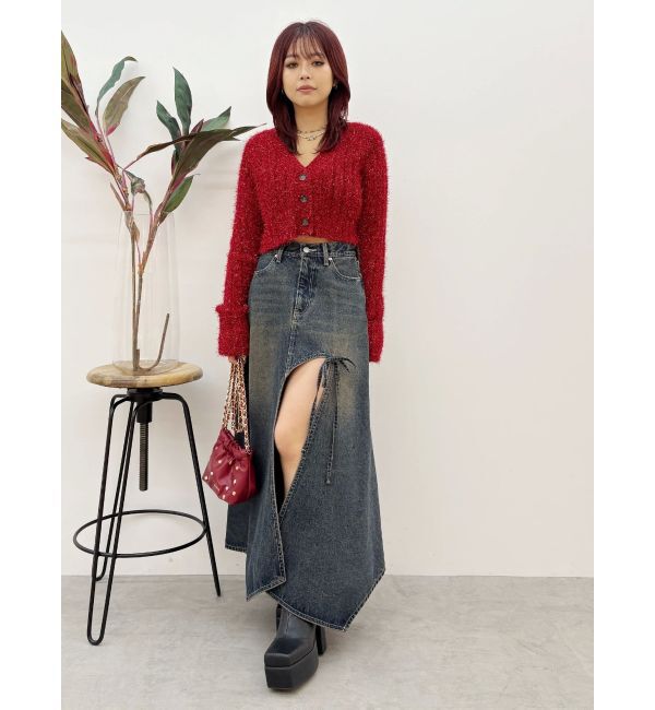 EVRIS「グラデーションスリットロングデニムスカート【セットアップ着用可能】」|スカート|
