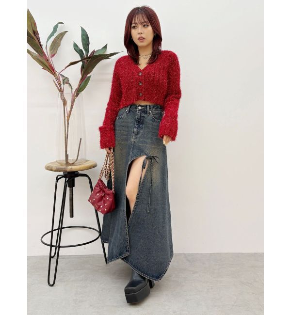 EVRIS「グラデーションスリットロングデニムスカート【セットアップ着用可能】」|スカート|