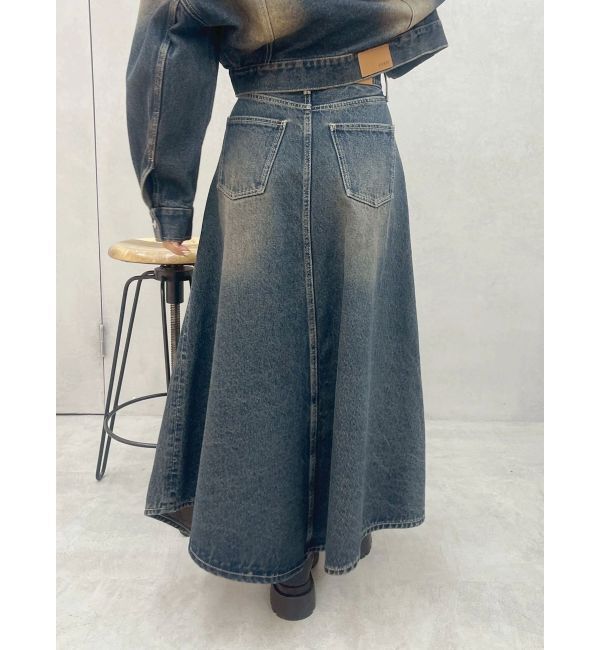EVRIS「グラデーションスリットロングデニムスカート【セットアップ着用可能】」|スカート|