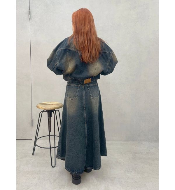 EVRIS「グラデーションスリットロングデニムスカート【セットアップ着用可能】」|スカート|