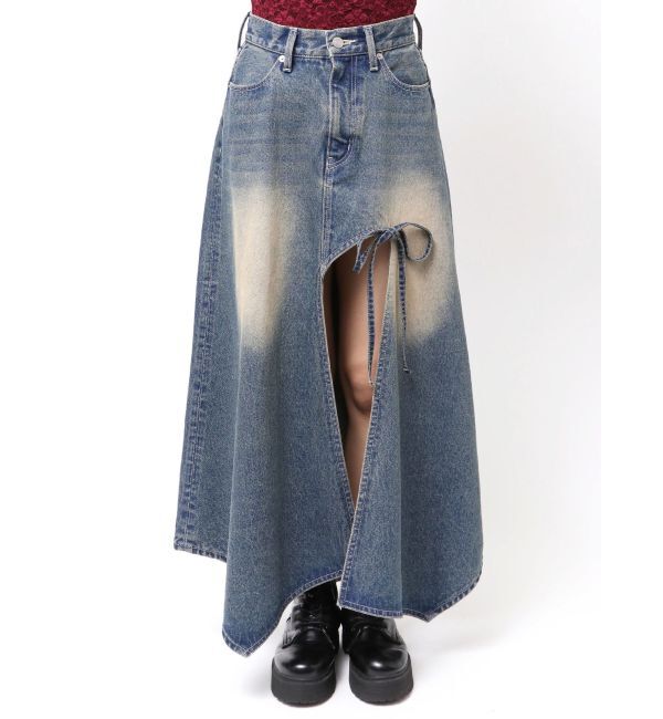 EVRIS「グラデーションスリットロングデニムスカート【セットアップ着用可能】」|スカート|