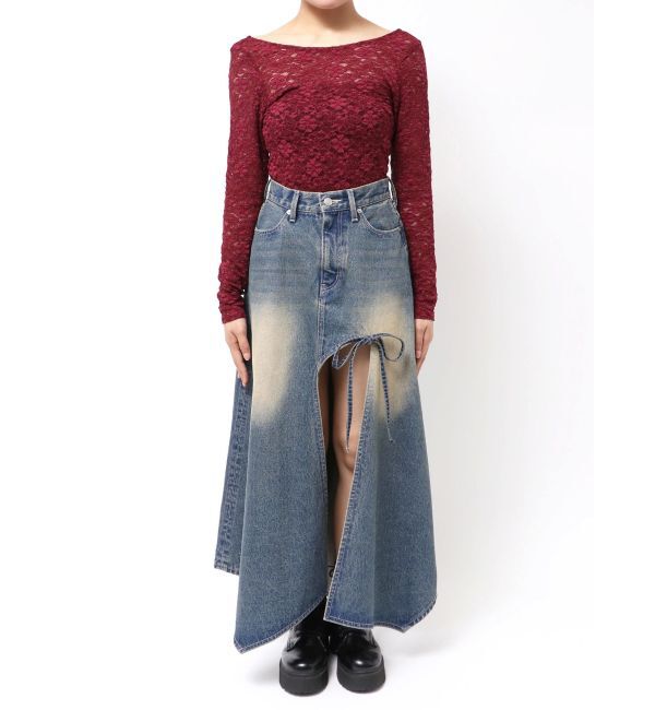 EVRIS「グラデーションスリットロングデニムスカート【セットアップ着用可能】」|スカート|