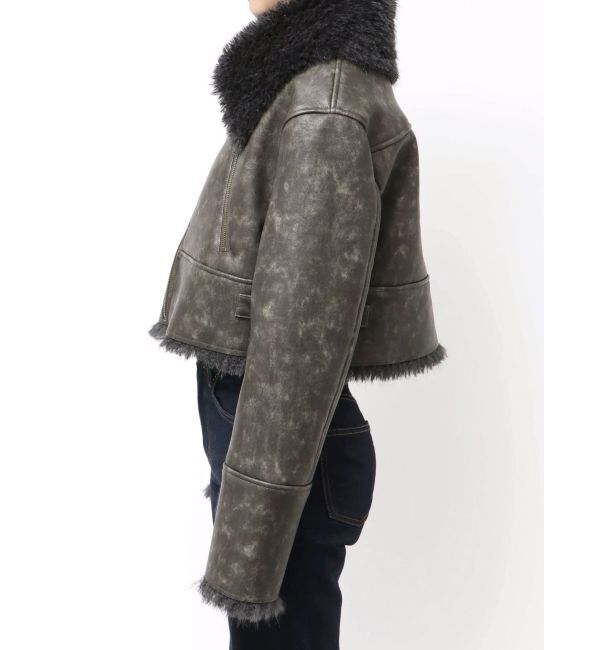 EVRIS「BIGカラーフェイクファーショートブルゾン」|ブルゾン・スタジャン|