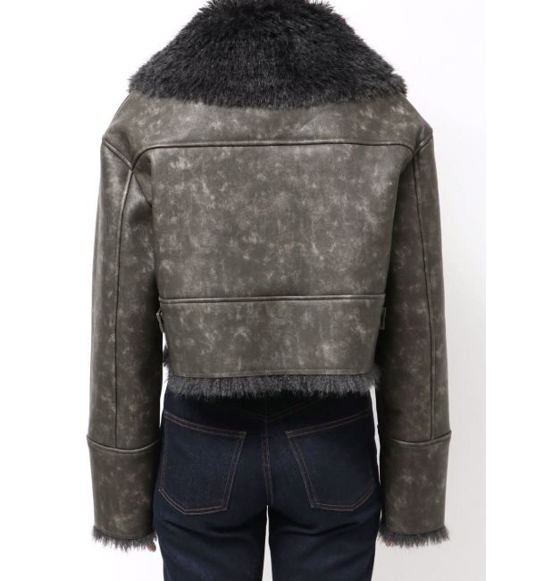 EVRIS「BIGカラーフェイクファーショートブルゾン」|ブルゾン・スタジャン|