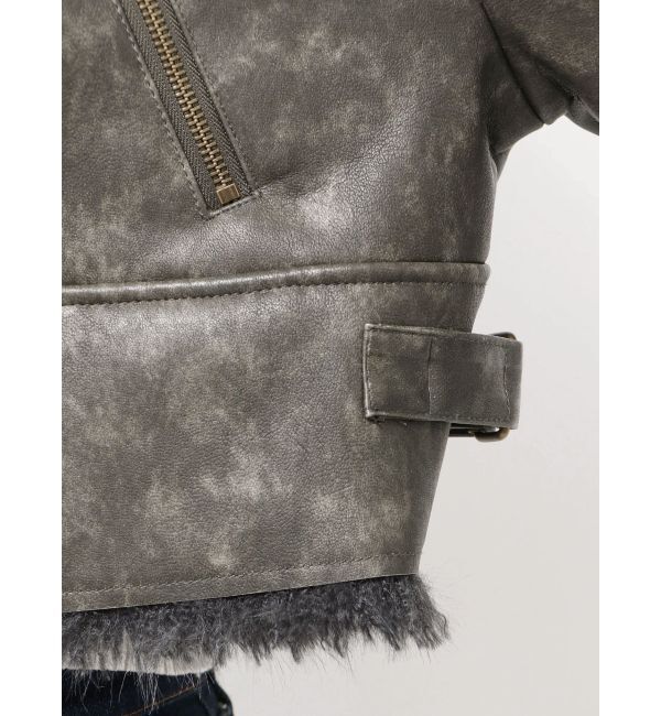 EVRIS「BIGカラーフェイクファーショートブルゾン」|ブルゾン・スタジャン|