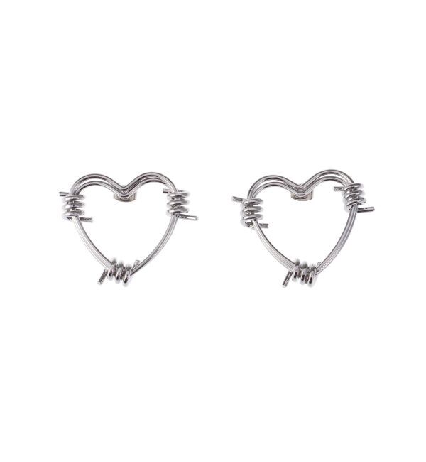 EVRIS「HEART MOTIF HOOP ピアス」|ピアス|
