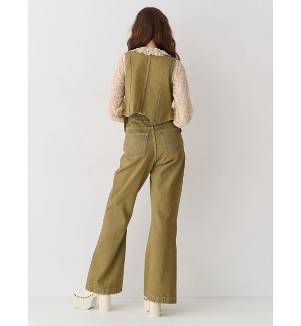 EVRIS「ヴィンテージライクデニムベスト【セットアップ着用可能】」|テーラードジャケット|