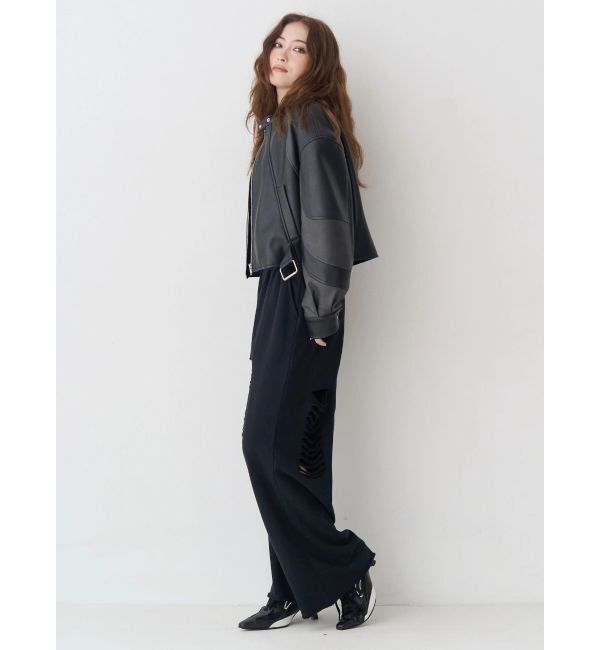 EVRIS「エンブレムドッキングバイカーブルゾン【セットアップ着用可能】」|ブルゾン・スタジャン|