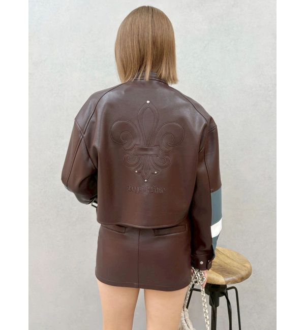 EVRIS「エンブレムドッキングバイカーブルゾン【セットアップ着用可能】」|ブルゾン・スタジャン|