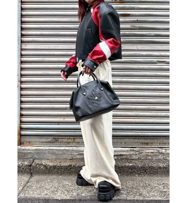 EVRIS「エンブレムドッキングバイカーブルゾン【セットアップ着用可能】」|ブルゾン・スタジャン|