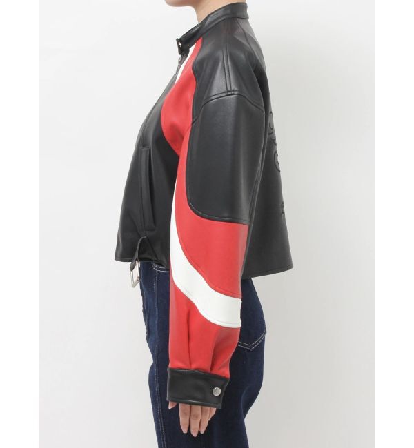 EVRIS「エンブレムドッキングバイカーブルゾン【セットアップ着用可能】」|ブルゾン・スタジャン|