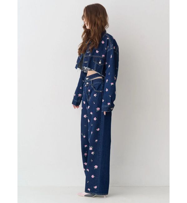 EVRIS「Embroideryデニムブルゾン【セットアップ着用可能】」|デニムジャケット|