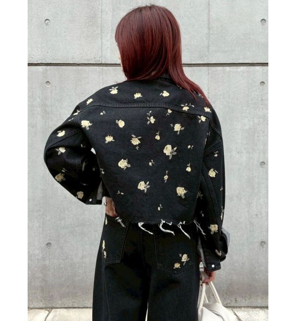 EVRIS「Embroideryデニムブルゾン【セットアップ着用可能】」|デニムジャケット|