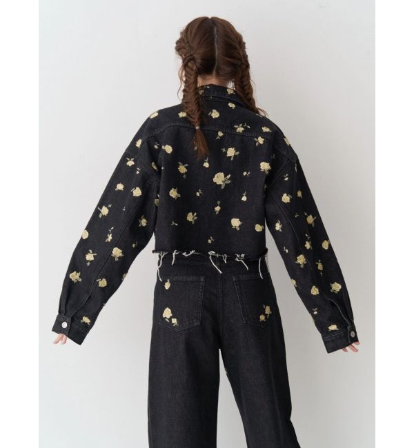 EVRIS「Embroideryデニムブルゾン【セットアップ着用可能】」|デニムジャケット|
