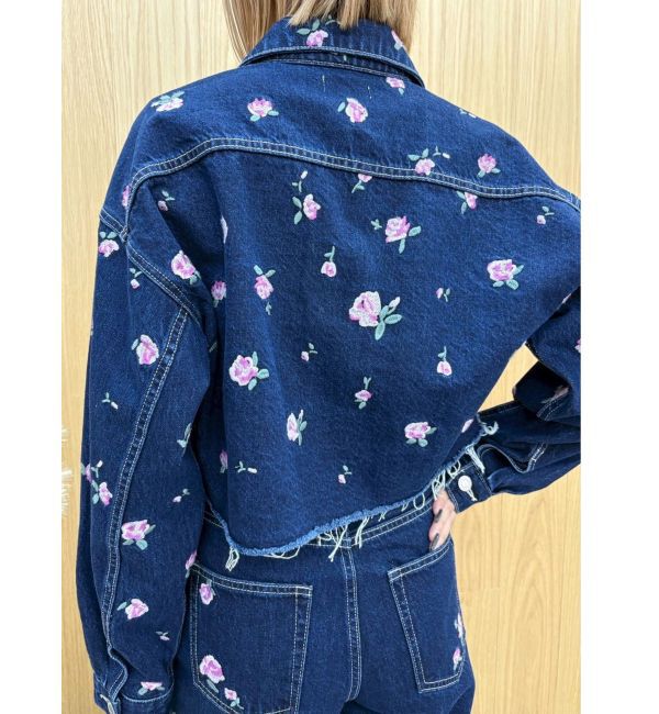 EVRIS「Embroideryデニムブルゾン【セットアップ着用可能】」|デニムジャケット|