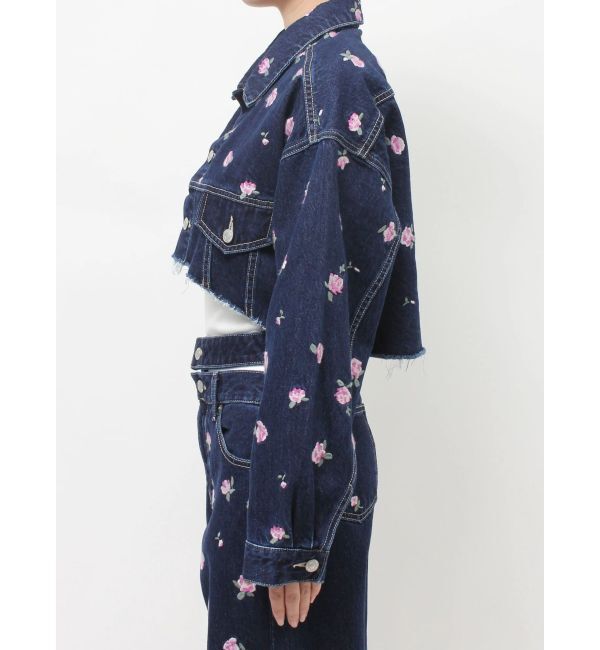 EVRIS「Embroideryデニムブルゾン【セットアップ着用可能】」|デニムジャケット|