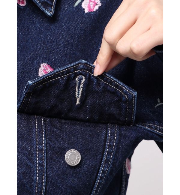 EVRIS「Embroideryデニムブルゾン【セットアップ着用可能】」|デニムジャケット|