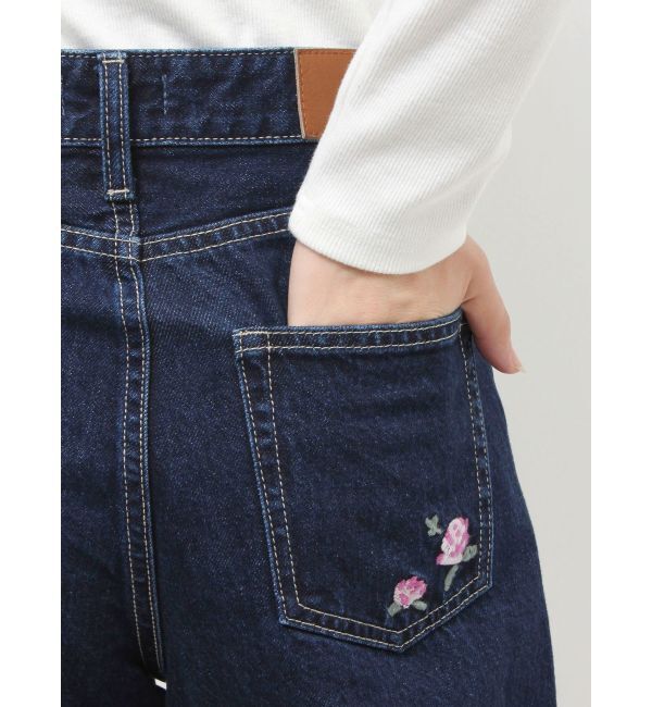 EVRIS「Embroideryカットアウトワイドデニムパンツ【セットアップ着用可能】」|デニム|