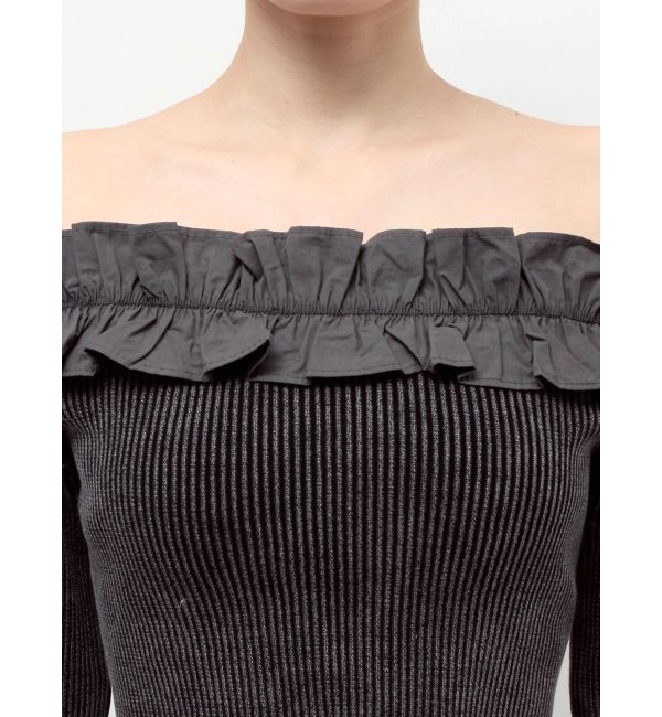 EVRIS「フリルピグメントニットトップス」|ニット・セーター|