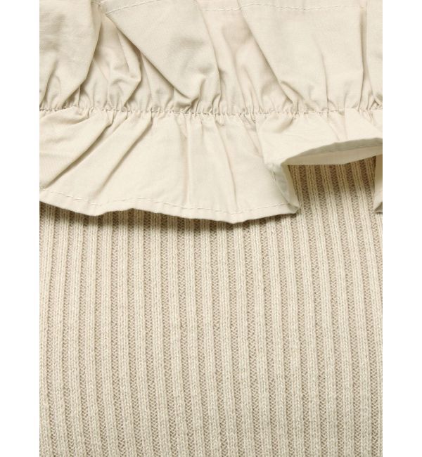 EVRIS「フリルピグメントニットトップス」|ニット・セーター|