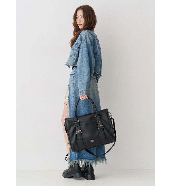 EVRIS「ヴィンテージライクカラーデニムブルゾン【セットアップ着用可能】」|デニムジャケット|