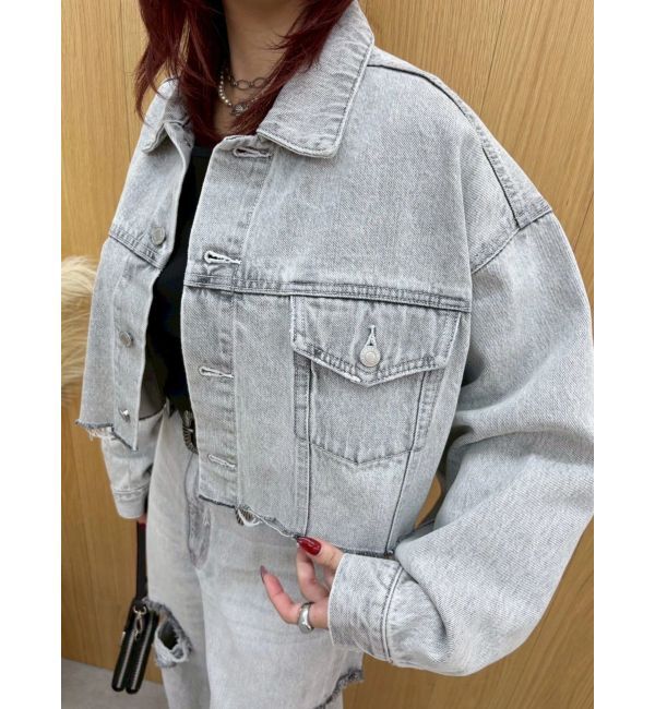 EVRIS「ヴィンテージライクカラーデニムブルゾン【セットアップ着用可能】」|デニムジャケット|