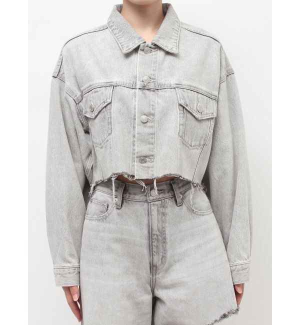 EVRIS「ヴィンテージライクカラーデニムブルゾン【セットアップ着用可能】」|デニムジャケット|