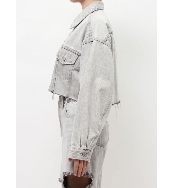 EVRIS「ヴィンテージライクカラーデニムブルゾン【セットアップ着用可能】」|デニムジャケット|