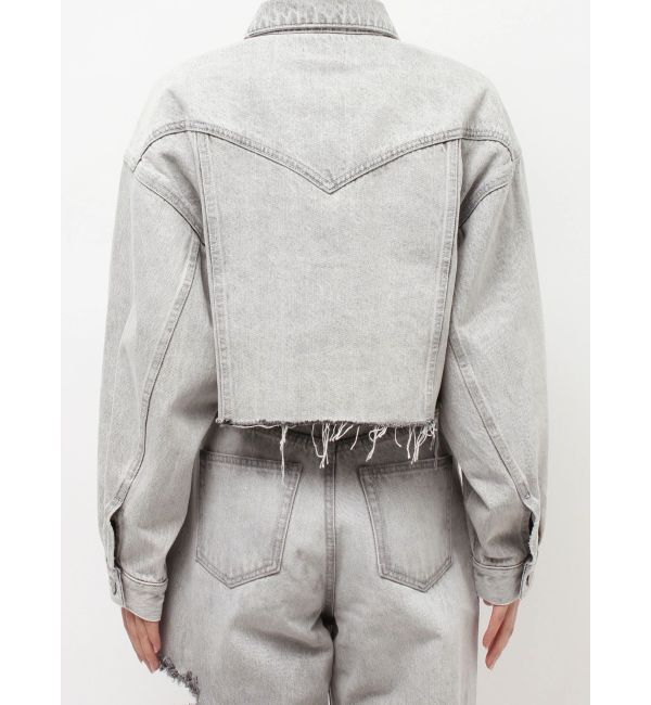 EVRIS「ヴィンテージライクカラーデニムブルゾン【セットアップ着用可能】」|デニムジャケット|