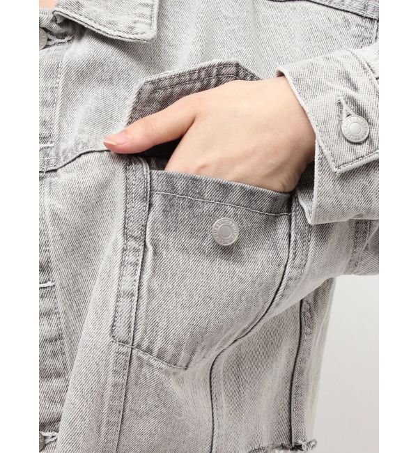 EVRIS「ヴィンテージライクカラーデニムブルゾン【セットアップ着用可能】」|デニムジャケット|